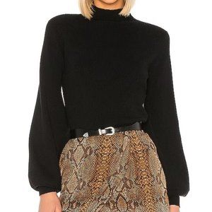 L'Academie Black Turtleneck Sweater